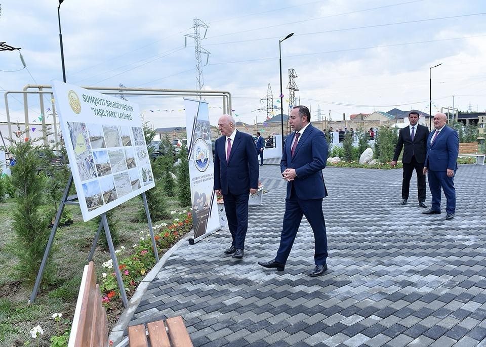 Sumqayıtda daha bir möhtəşəm layihə - Yeni parkın açılışı oldu (FOTOLAR)