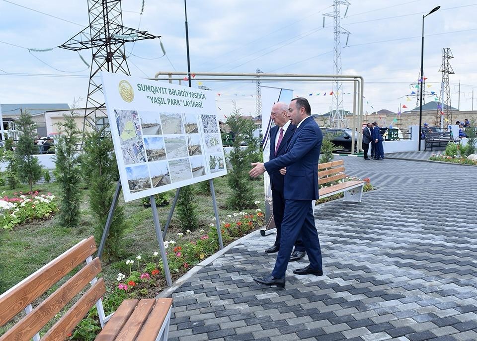 Sumqayıtda daha bir möhtəşəm layihə - Yeni parkın açılışı oldu (FOTOLAR)