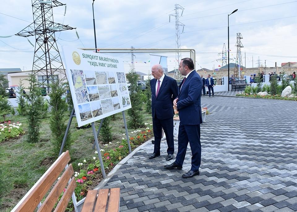Sumqayıtda daha bir möhtəşəm layihə - Yeni parkın açılışı oldu (FOTOLAR)