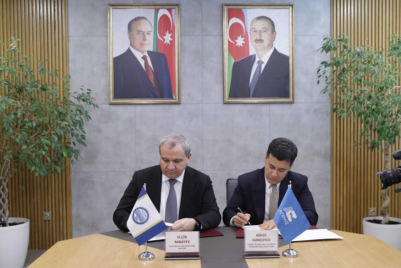 BDU “AnewZ” beynəlxalq televiziya kanalı ilə əməkdaşlığa başlayır - FOTOLAR