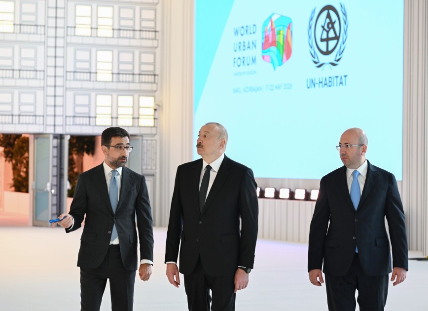 Prezident WUF13 ilə bağlı görülən işlərlə tanış oldu - FOTOLAR