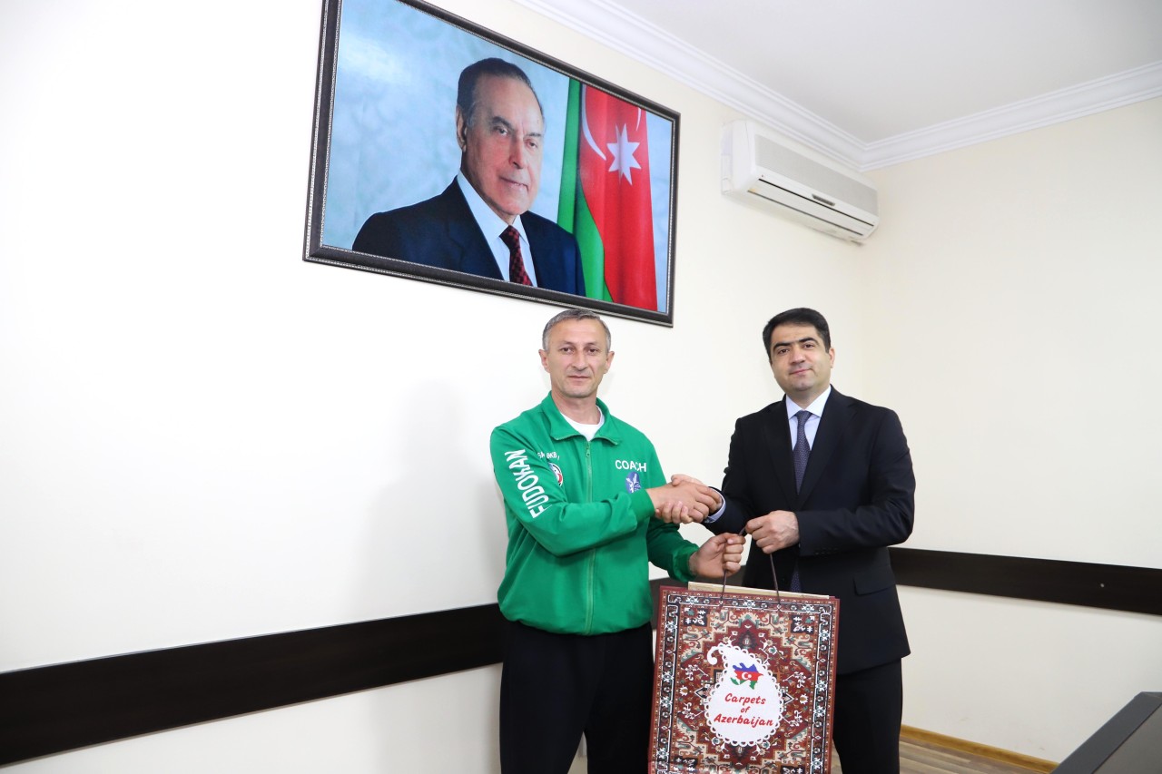 Seymur Orucov Avropa çempionu ilə görüşdü - FOTOLAR