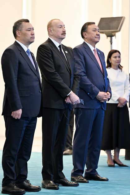 İlham Əliyev Türk Sivilizasiyası Mərkəzinin təməlqoyma mərasimində - FOTOLAR