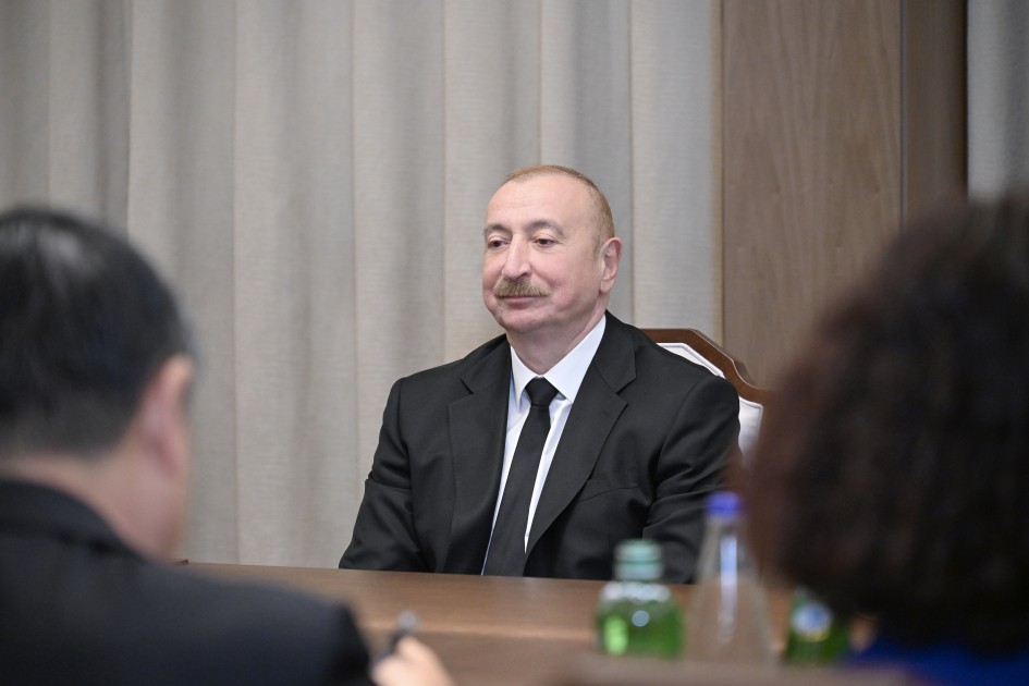 İlham Əliyev Çin Dövlət Şurasının Baş nazirinin müavinini qəbul etdi - FOTOLAR