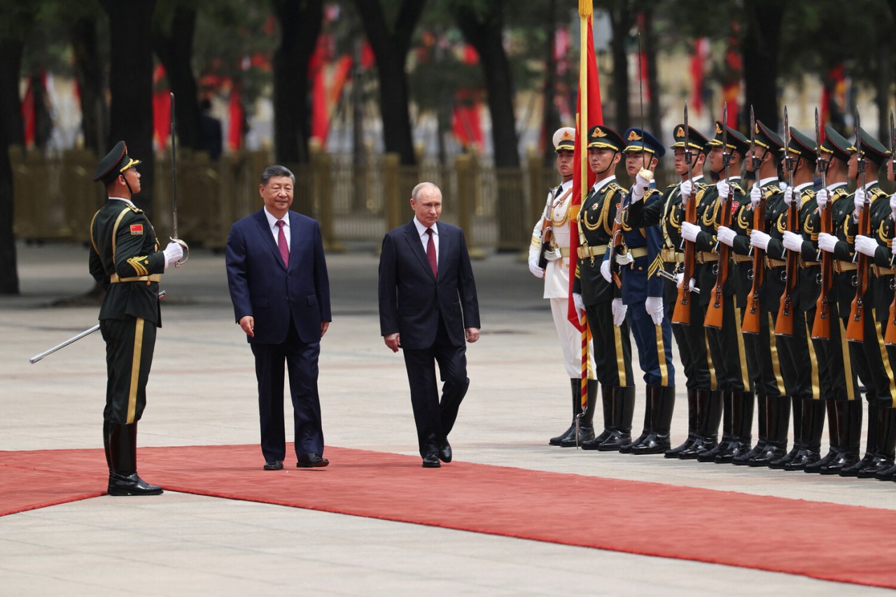 Putin Çində belə qarşılandı - FOTOLAR
