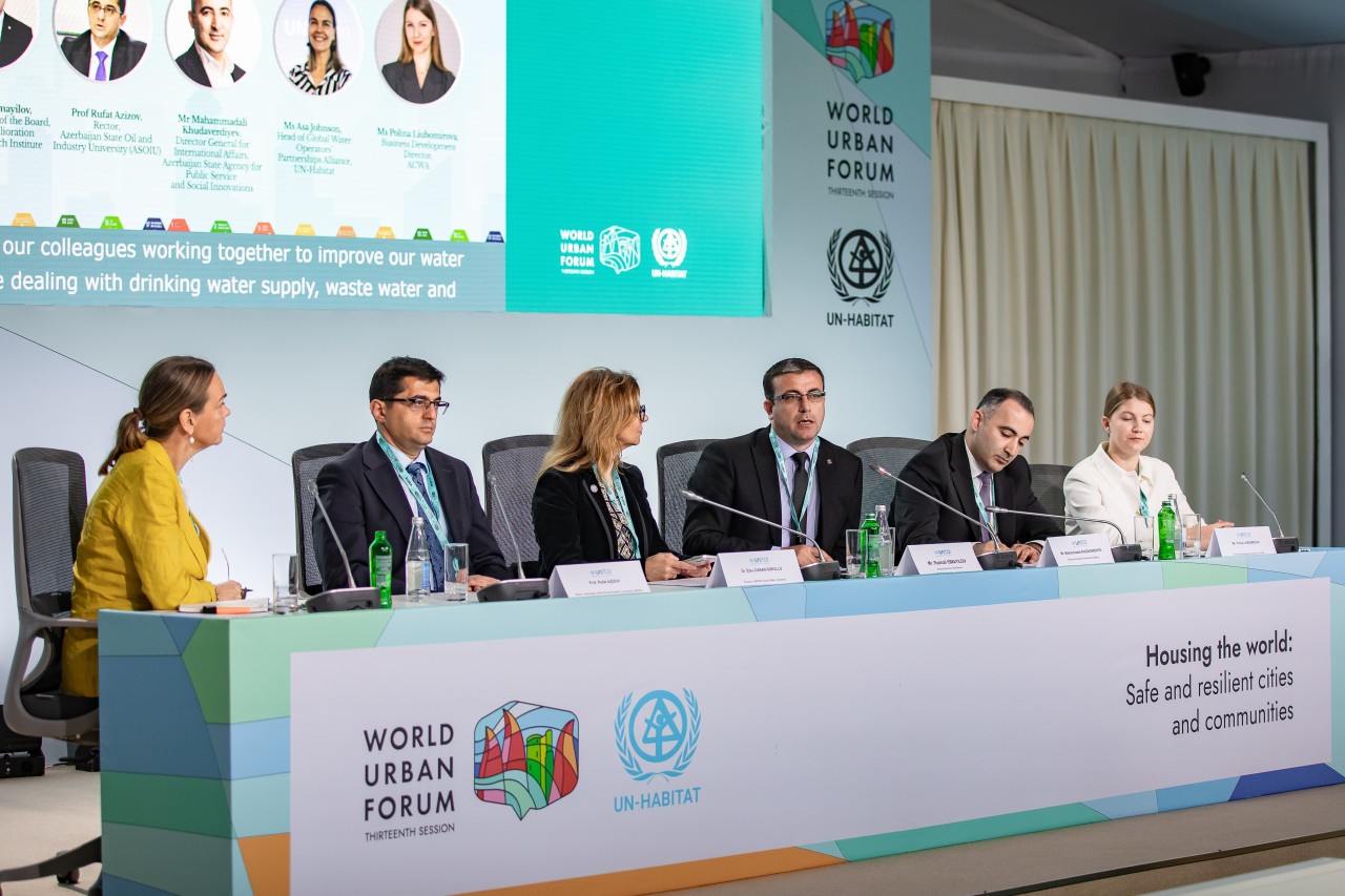 ADNSU rektoru WUF13-də dayanıqlı inkişaf mövzusunda paneldə çıxış edib - FOTOLAR