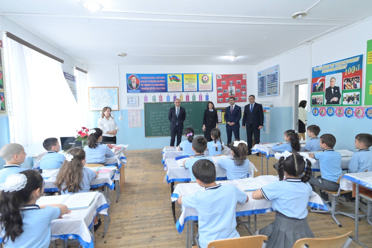 Emin Əmrullayev Qaxda tədris prosesi ilə tanış oldu - FOTOLAR