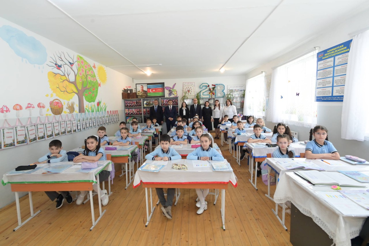 Emin Əmrullayev Qaxda tədris prosesi ilə tanış oldu - FOTOLAR