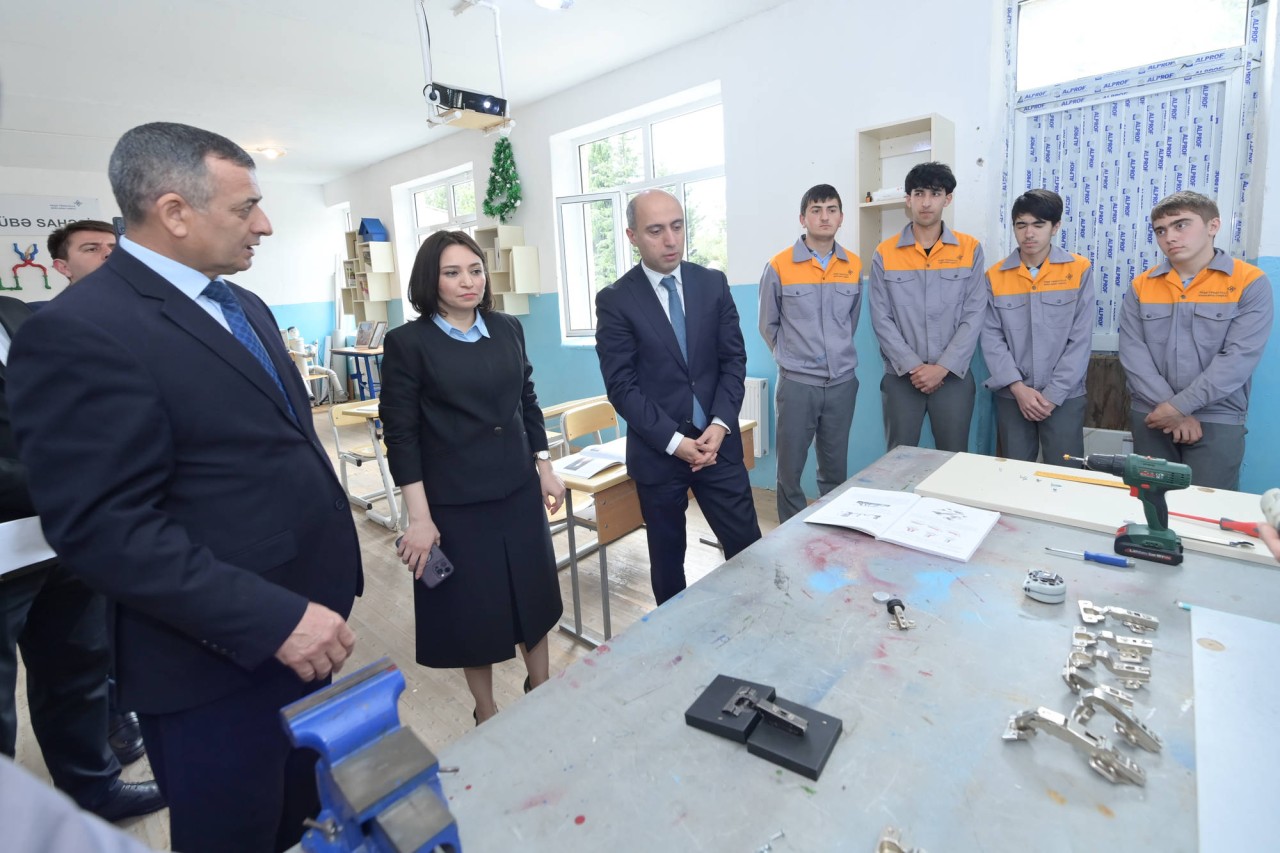 Emin Əmrullayev Qaxda tədris prosesi ilə tanış oldu - FOTOLAR