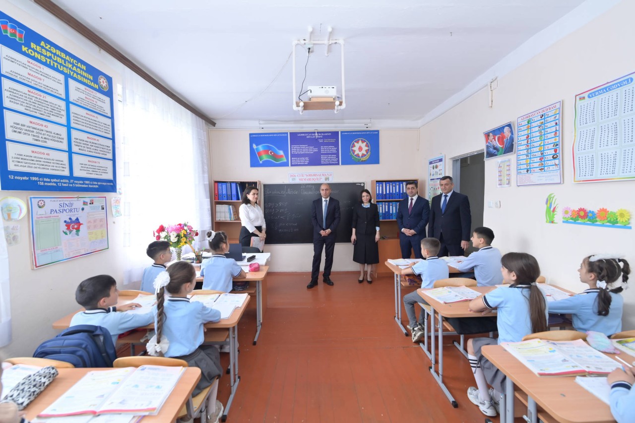 Emin Əmrullayev Qaxda tədris prosesi ilə tanış oldu - FOTOLAR