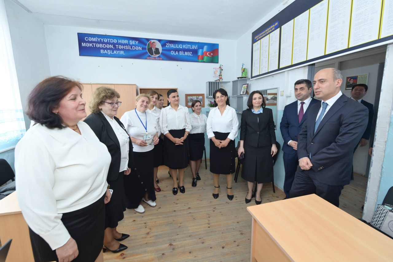 Emin Əmrullayev Qaxda tədris prosesi ilə tanış oldu - FOTOLAR