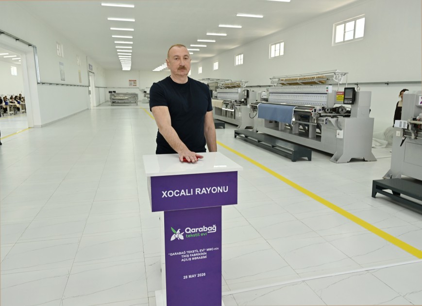Xocalıda Qarabağ Tekstil Evi” MMC istifadəyə verildi - FOTOLAR