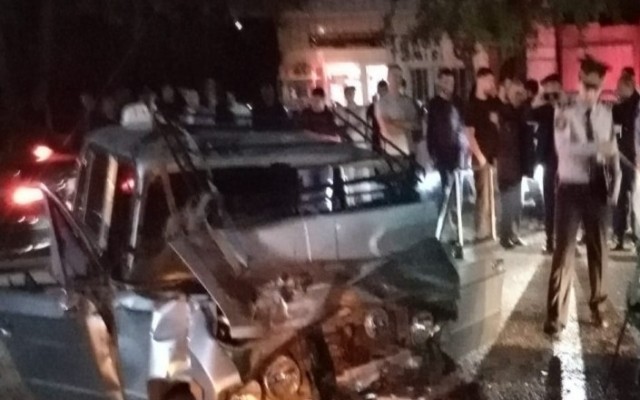 Tovuzda iki avtomobil toqquşub,