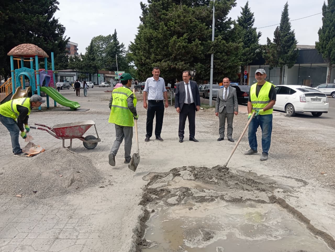 Taleh Qaraşov Həzi Aslanov parkında görülən işlərlə tanış oldu - FOTOLAR