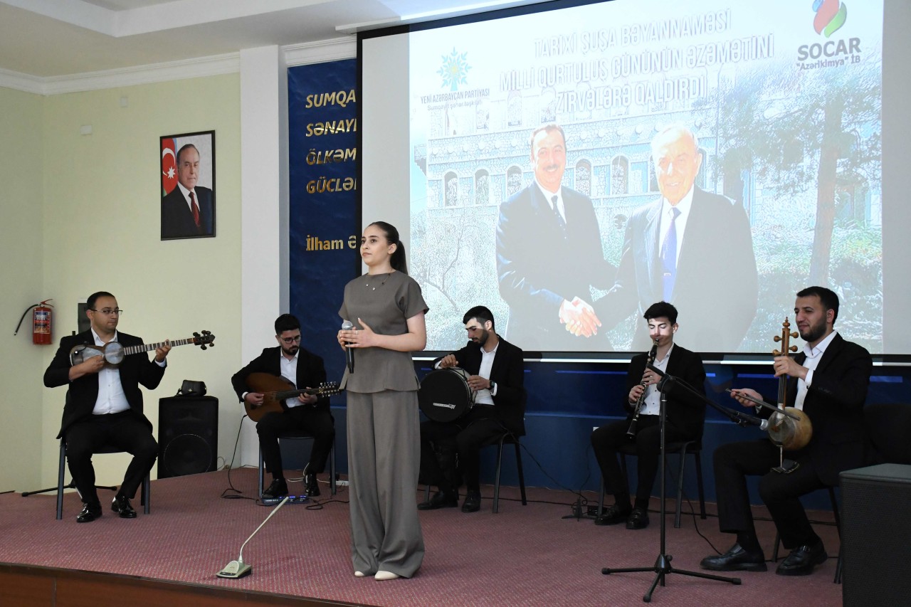Sumqayıtda Şuşa Bəyannaməsinin ildönümü və Milli Qurtuluş Günü münasibətilə tədbir keçirilib - FOTOLAR