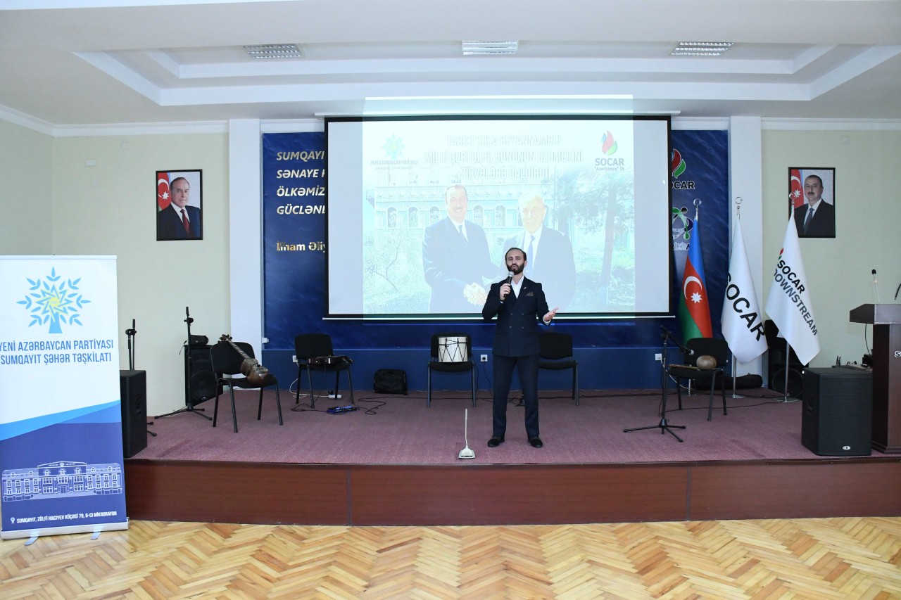 Sumqayıtda Şuşa Bəyannaməsinin ildönümü və Milli Qurtuluş Günü münasibətilə tədbir keçirilib - FOTOLAR