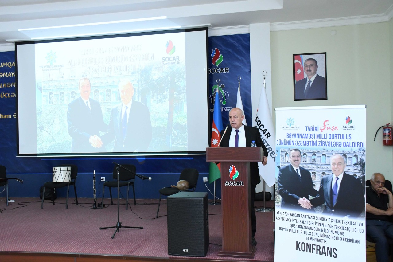 Sumqayıtda Şuşa Bəyannaməsinin ildönümü və Milli Qurtuluş Günü münasibətilə tədbir keçirilib - FOTOLAR