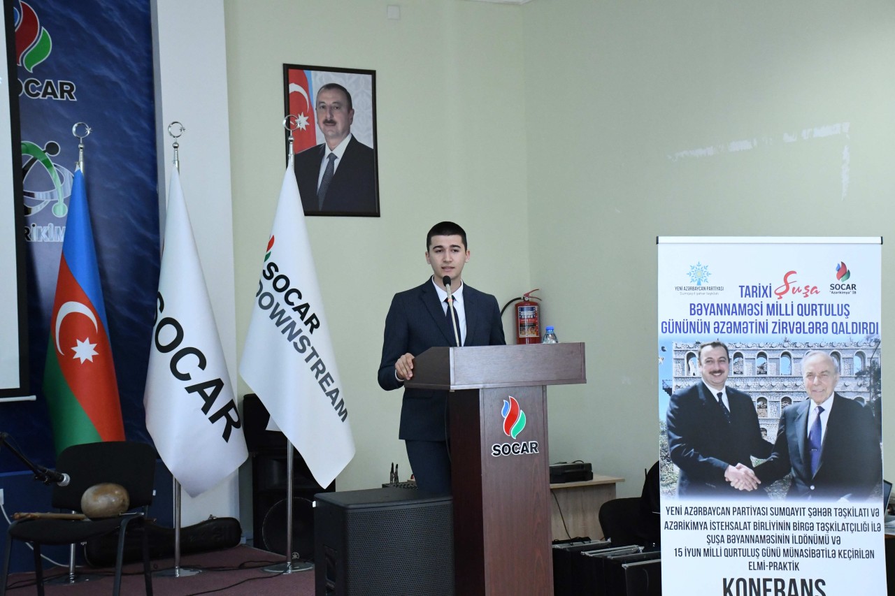 Sumqayıtda Şuşa Bəyannaməsinin ildönümü və Milli Qurtuluş Günü münasibətilə tədbir keçirilib - FOTOLAR