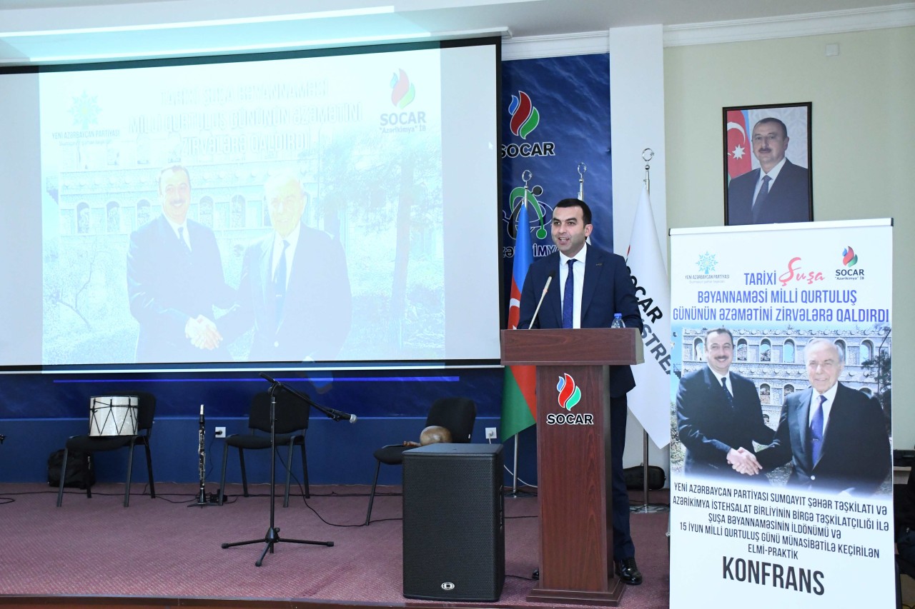 Sumqayıtda Şuşa Bəyannaməsinin ildönümü və Milli Qurtuluş Günü münasibətilə tədbir keçirilib - FOTOLAR