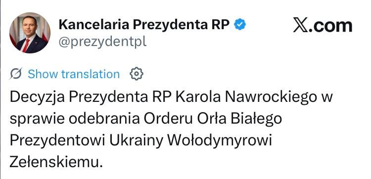 Zelenskiyə verilən ordeni ləğv etdi - FOTO