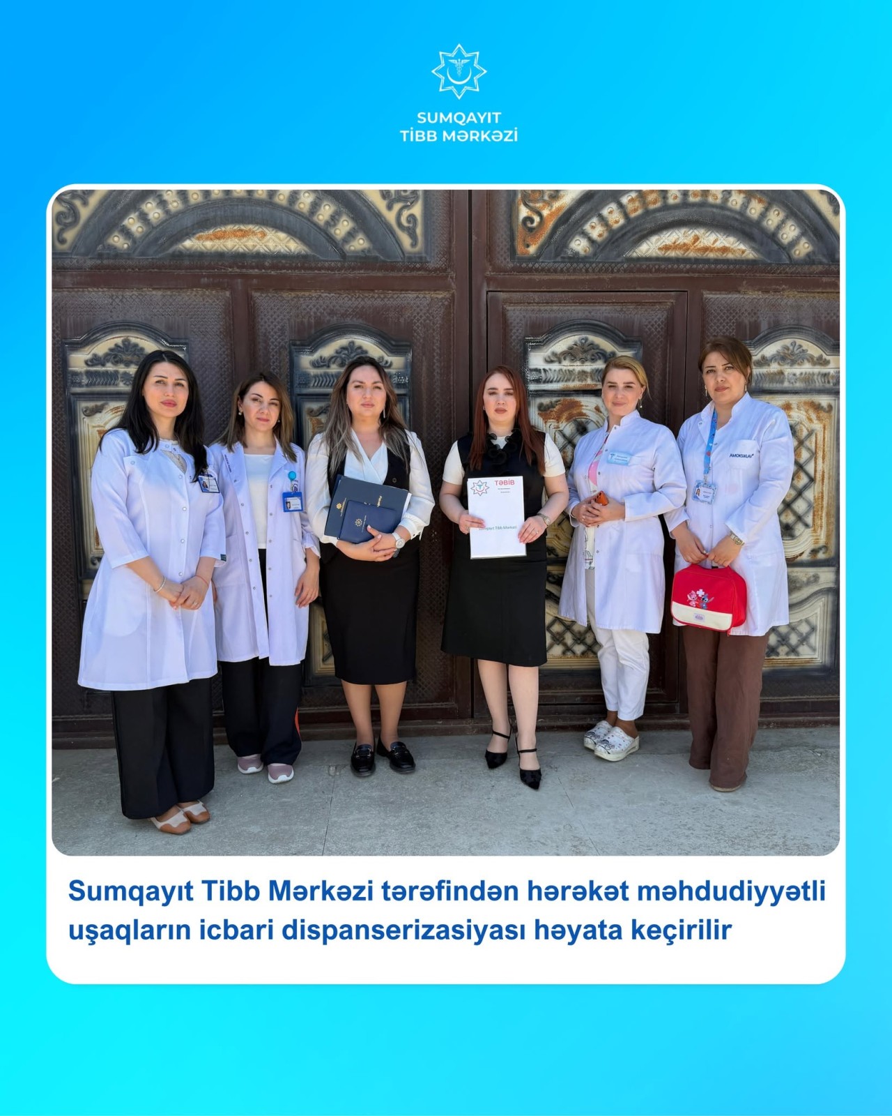 Leyla Əliyevanın təşəbbüsü və Sumqayıt Tibb Mərkəzinin dəstəyi ilə yeni layihə həyata keçirilir - FOTOLAR