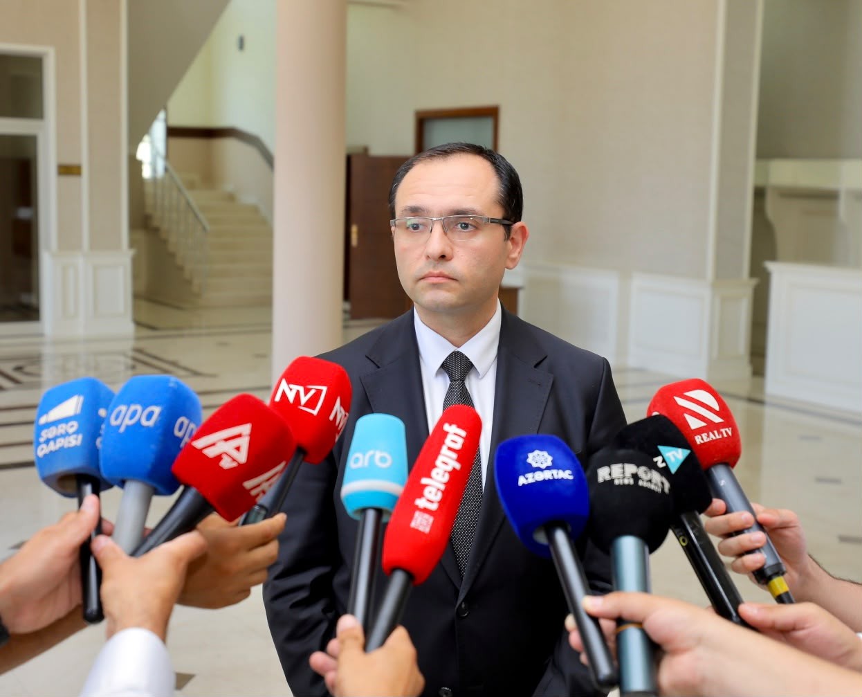 Nazir Məcnun Məmmədov Naxçıvanda regional müşavirədə çıxış edib - FOTOLAR