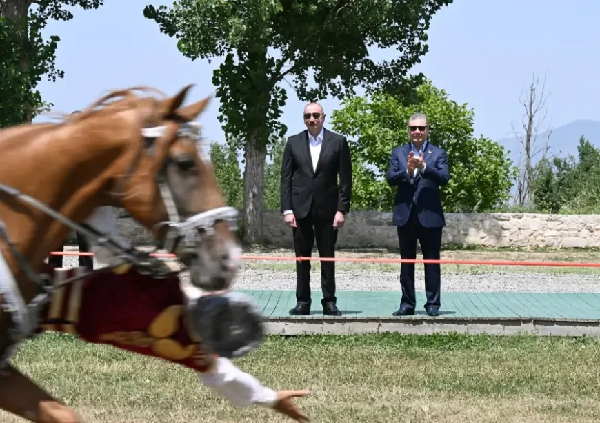 11 ay əvvəl eyni məkanda atasına da at hədiyyə olunmuşdu - FOTOLAR