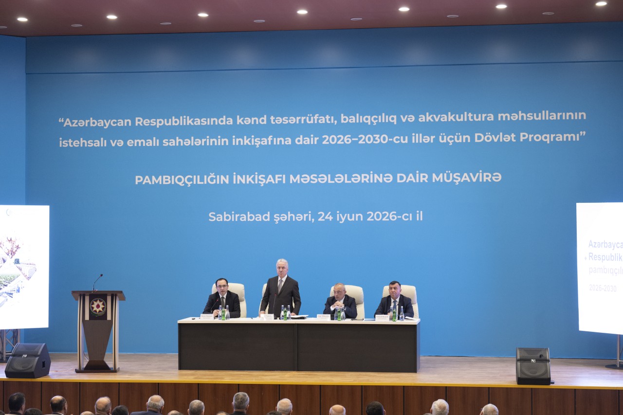 Prezidentin köməkçisi və nazir Sabirabadda regional müşavirə keçirdi - FOTOLAR