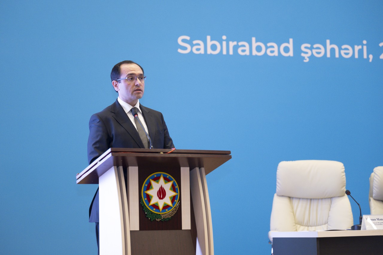 Prezidentin köməkçisi və nazir Sabirabadda regional müşavirə keçirdi - FOTOLAR