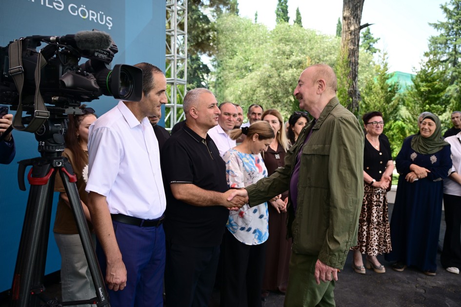Dövlət başçısı Xocavəndin Quzeyxırman kəndində olub - FOTOLAR