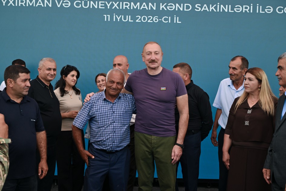 Dövlət başçısı Xocavəndin Quzeyxırman kəndində olub - FOTOLAR