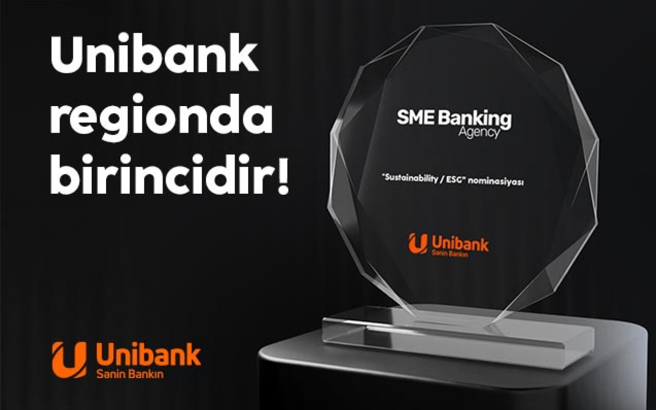 “Unibank” “Dayanıqlılıq / ESG” nominasiyası üzrə regionda birinci oldu