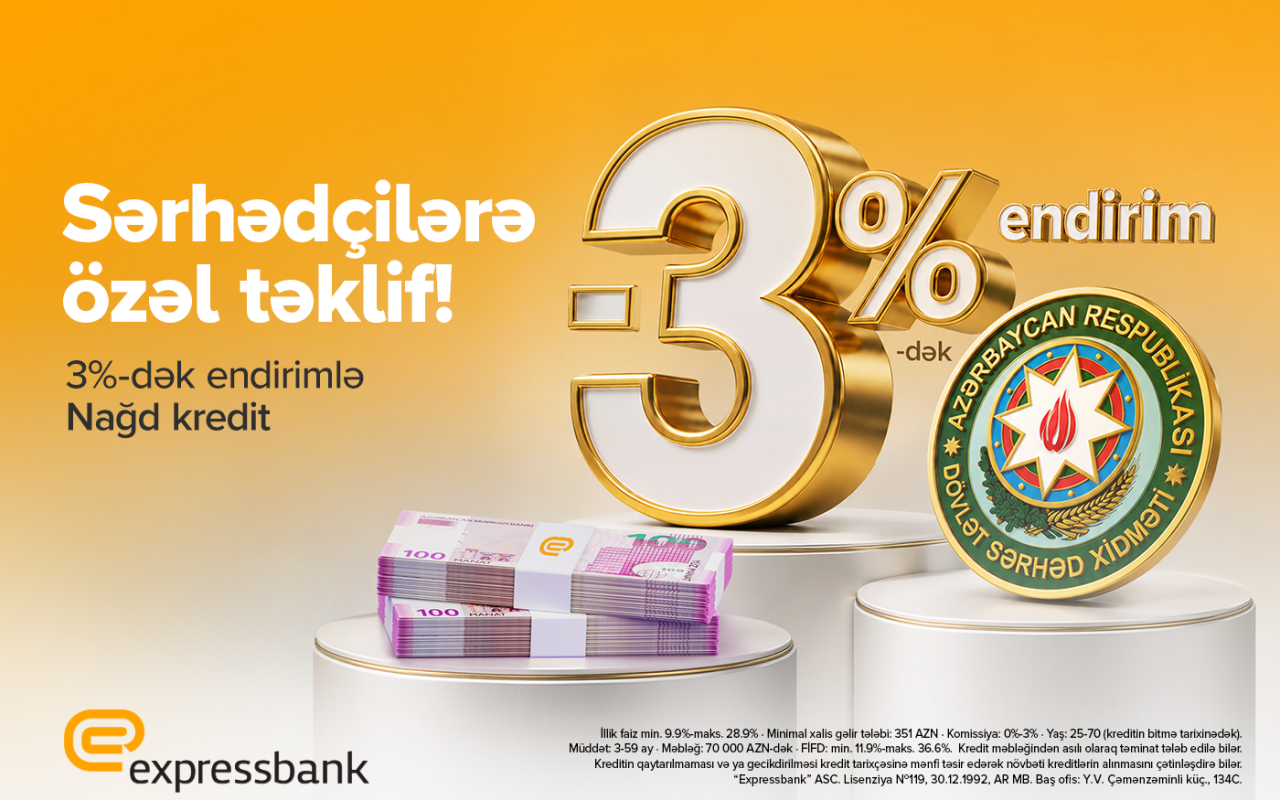 "Expressbank"dan DSX işçilərinə - XÜSUSİ TƏKLİF