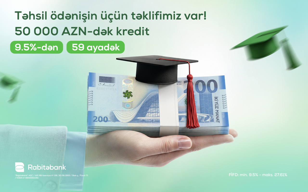 Təhsil haqqı ödənişlərinə Rabitəbankdan sərfəli təklif