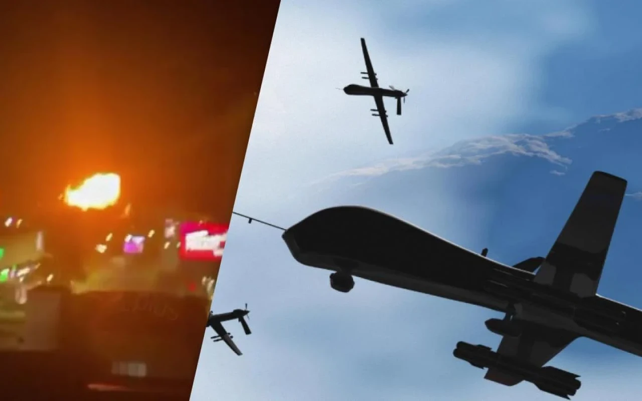 Xəzər dənizindəki liman dronlarla vuruldu