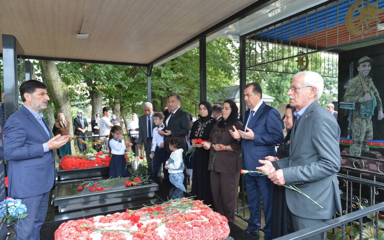 Lənkəran ŞİH başçısı şəhidin məzarını ziyarət edib - FOTOLAR