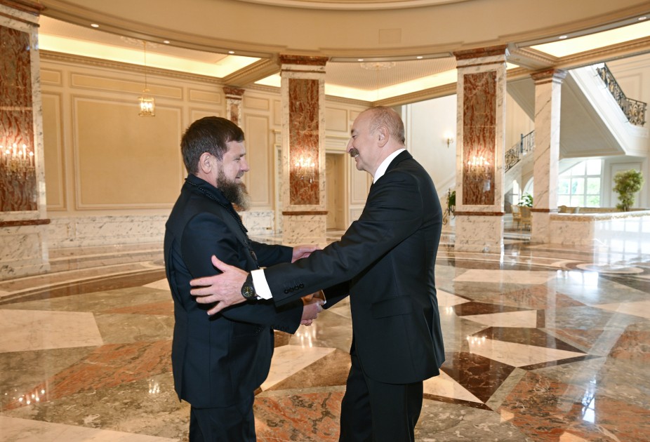 İlham Əliyev Ramzan Kadırovu qəbul edib - FOTOLAR