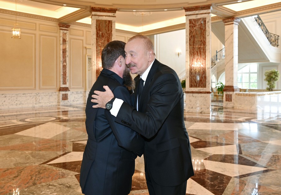 İlham Əliyev Ramzan Kadırovu qəbul edib - FOTOLAR