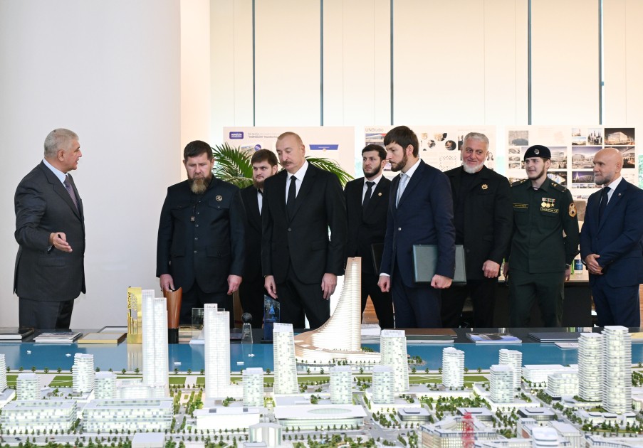 İlham Əliyev və Ramzan Kadırov “Bakı Ağ Şəhər”də olublar - FOTOLAR