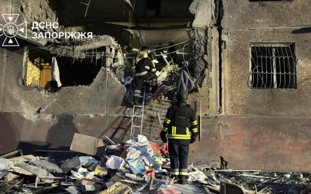 Zaporojyeyə zərbə nəticəsində 15 nəfər ölüb