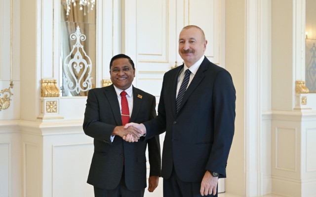 İlham Əliyev Şri-Lanka nazirini qəbul etdi