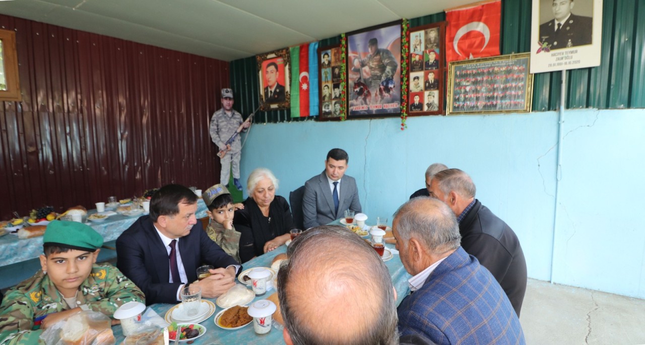 Qazaxda şəhid Teymur Hacıyevin xatirəsi anılıb - FOTOLAR