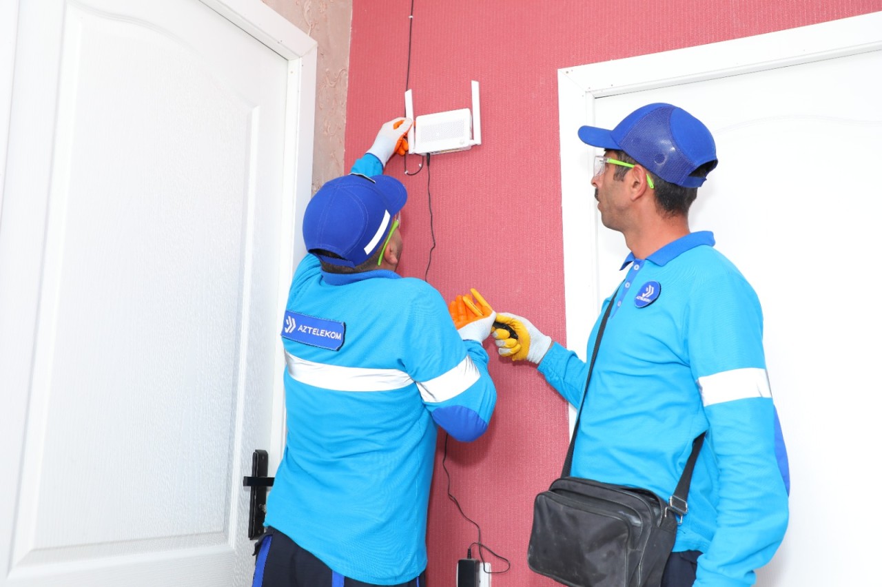 Ağdərədə yaşayış məntəqələri telekommunikasiya xidmətləri ilə təmin edilib - FOTOLAR