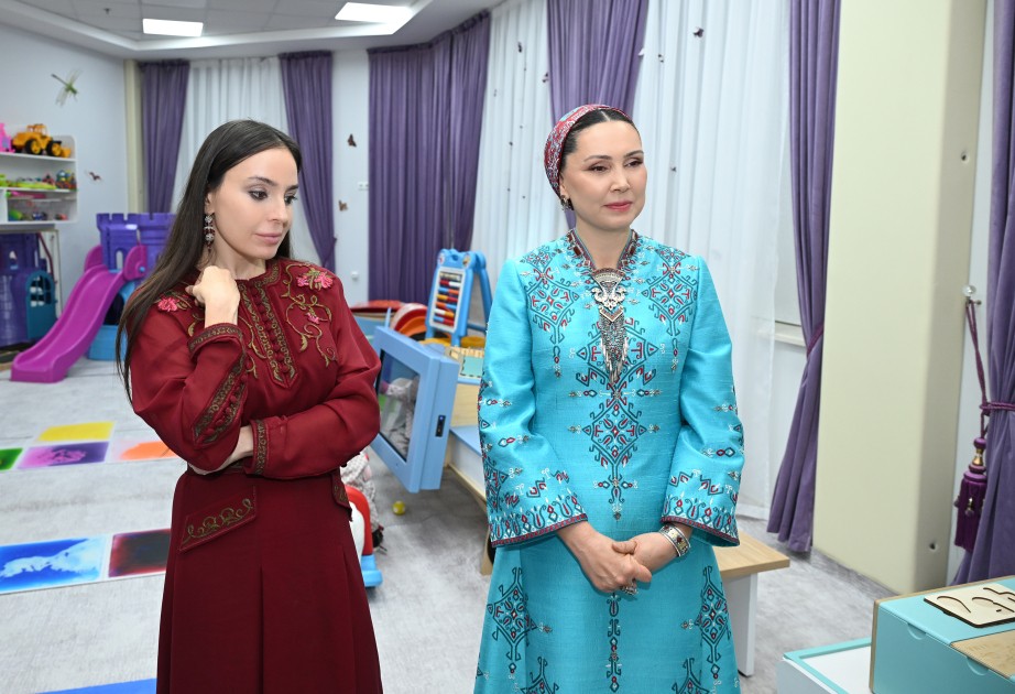 Leyla Əliyeva Arkadağda reabilitasiya mərkəzində - FOTOLAR