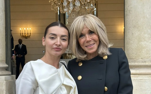 Leyla Abdullayeva Bricit Makronla görüşdü - FOTOLAR