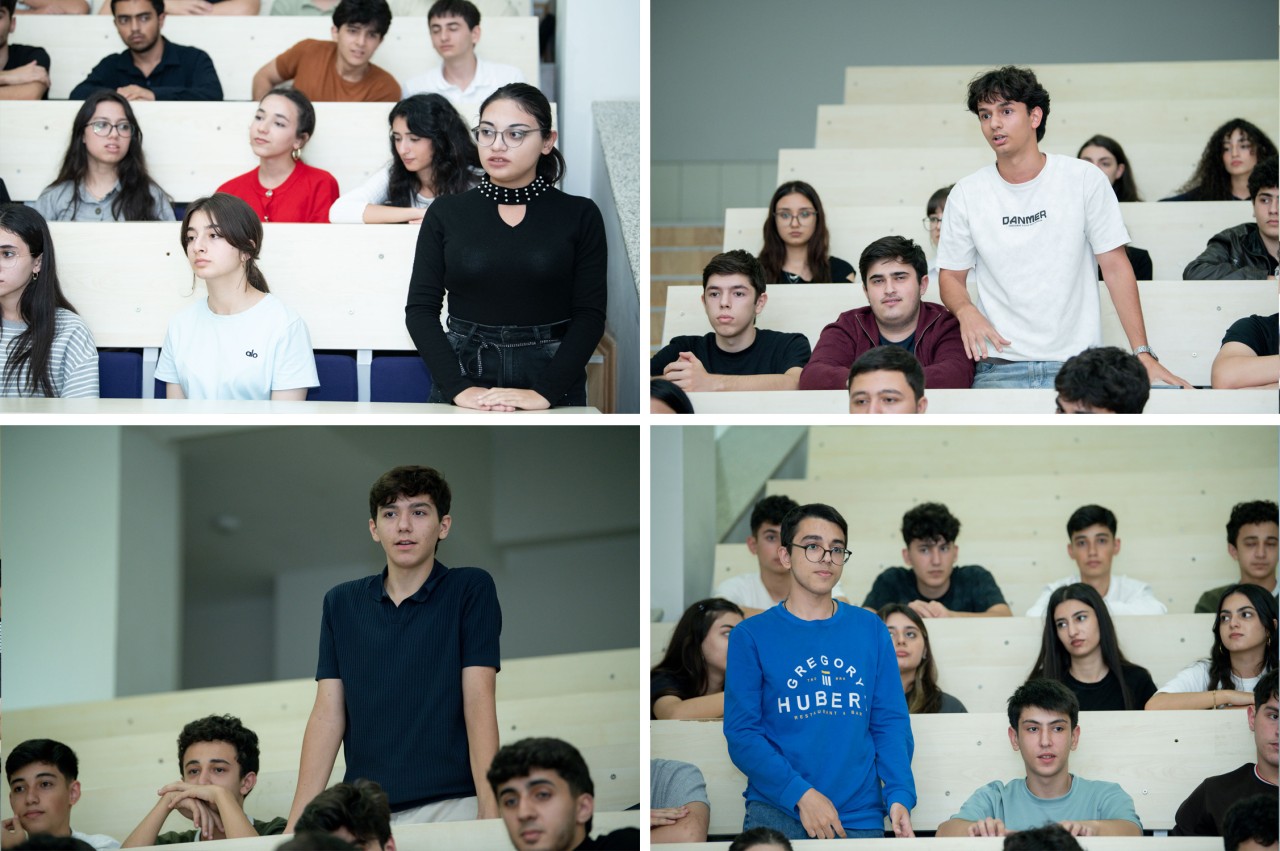 Rektor PKTU-BMU Mühəndislik fakültəsinin tələbələri ilə görüşüb - FOTOLAR
