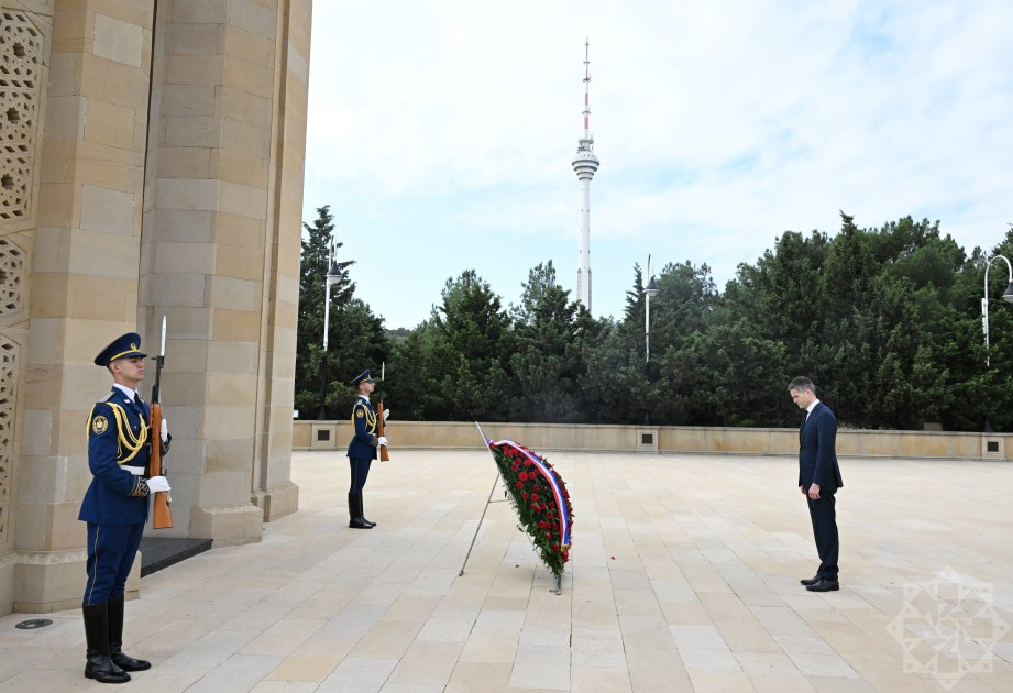 Niderlandın xarici işlər naziri Şəhidlər xiyabanını ziyarət etdi - FOTOLAR