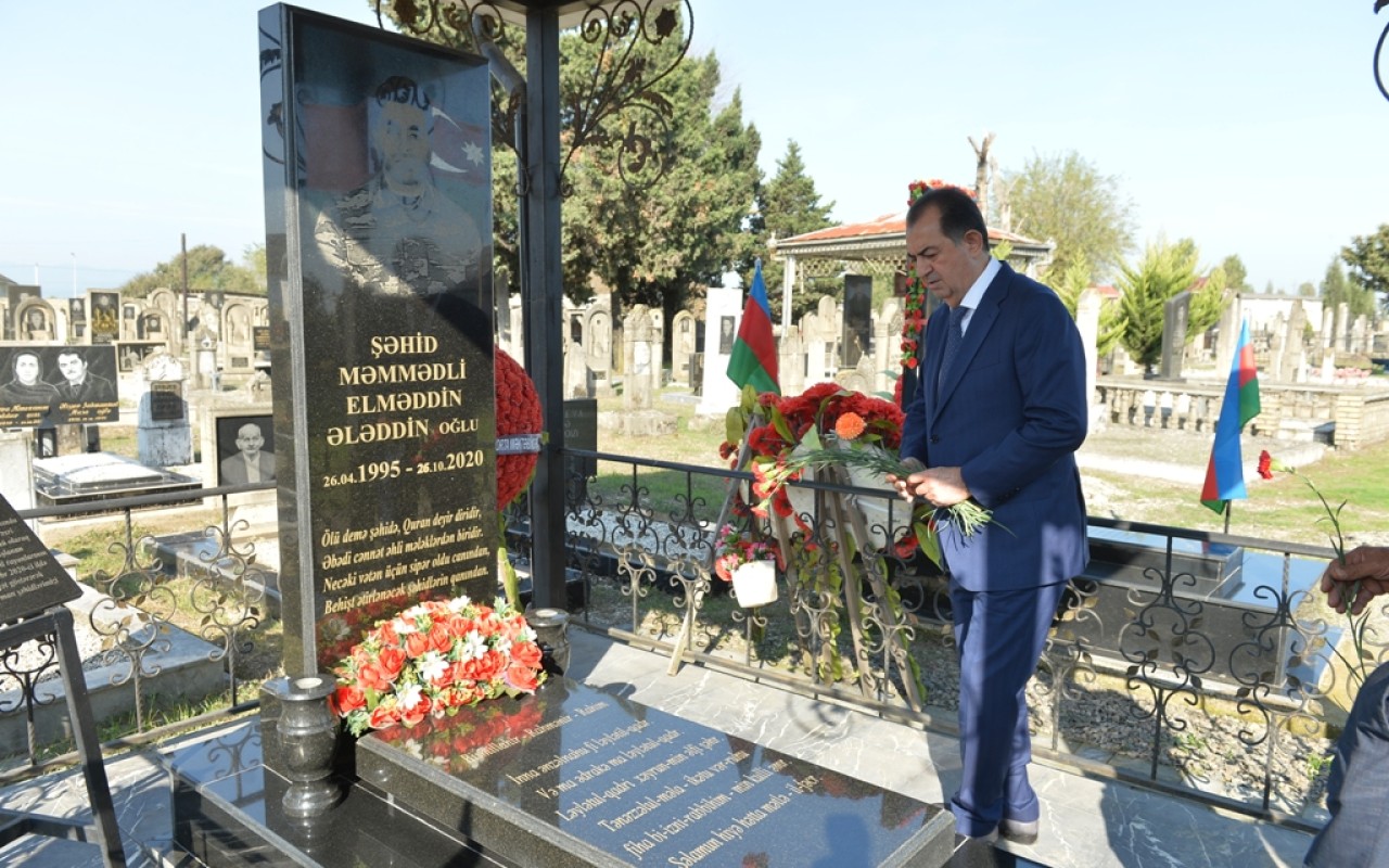 Lənkəranda şəhidlərin məzarları ziyarət olunub - FOTOLAR