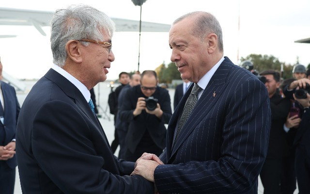 Tokayev Ankaraya gəldi - Ərdoğan qarşıladı (FOTOLAR)