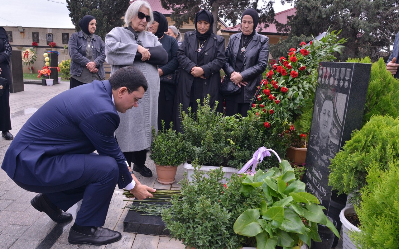 Lökbatanda şəhidin anım mərasimi keçirildi - FOTOLAR